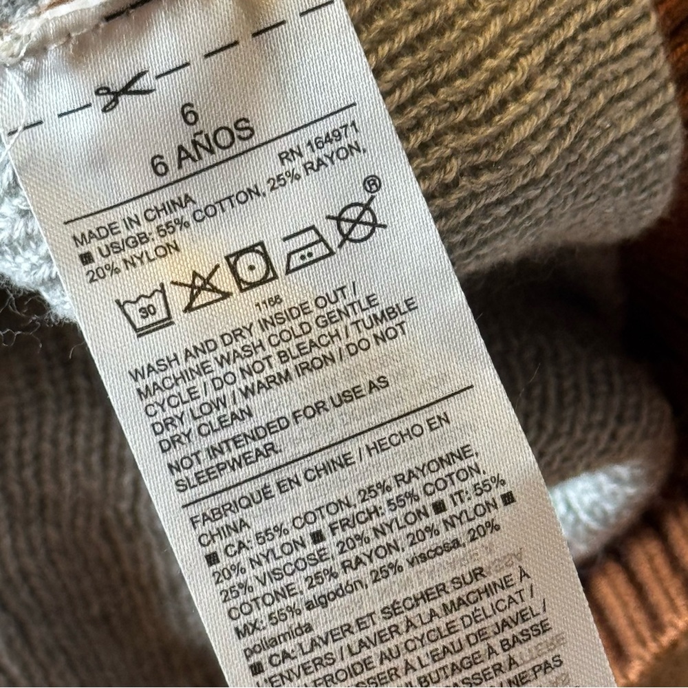 NWT Janie and Jack Bear Fair Isle Shawl Collar Sweater 6 - Picture 9 of 10